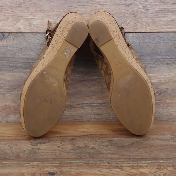 Coach Ferry Signature Platform Wedge Heels - Picture 14 of 14